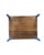 1970s Lane Altavista Wedgewood‑Blue Bamboo‑Style Table • Brass Brackets • Cane Shelf For Sale In Baton Rouge - Image 6 of 10