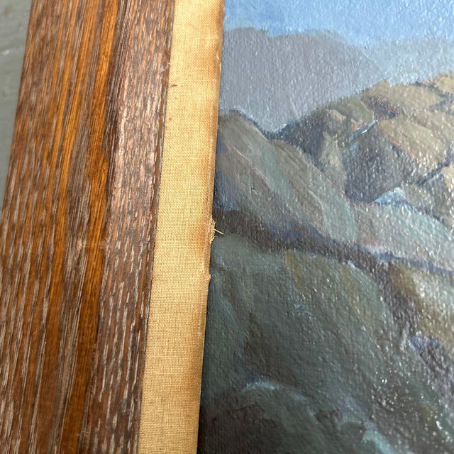 1970’s Original Impressionist Rocky Beach Seascape Painting For Sale In Philadelphia - Image 6 of 7