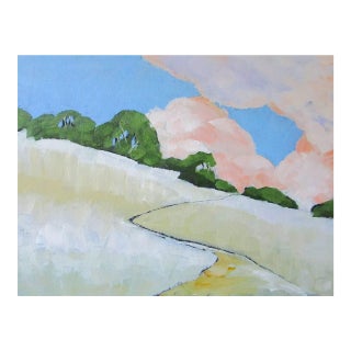 Sonoma Hill Path Art Lynne French California Landscape Oil Painting 9x12 For Sale