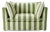 Sophie Conran Coco Loveseat - Spring Green Stripes with Knife Edge Cushion For Sale