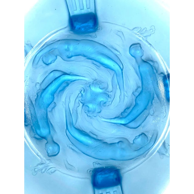 1930s Verreries Des Hanots, 'Naiads' Molded Glass Tray, France For Sale - Image 11 of 12