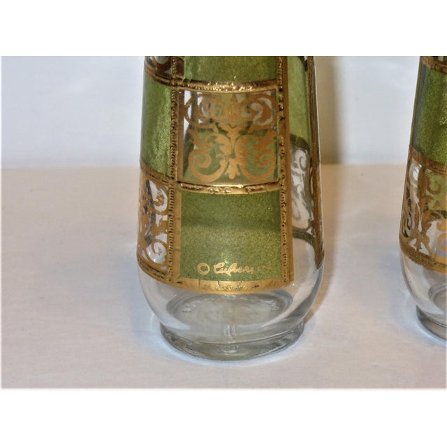 Culver Mid Century Modern Atomic Style 22k Gold Glass Salt And Pepper Shakers Chairish