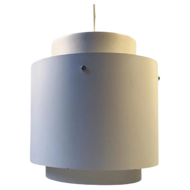 White Pendant by Holger Georg Jensen for Louis Poulsen, 1970s For Sale