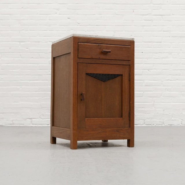 Art Deco Dutch Marble Bedside Table, 1920s For Sale - Image 4 of 12