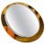 Wall Mirror with Amber Glass Border, 1950s For Sale - Image 9 of 9