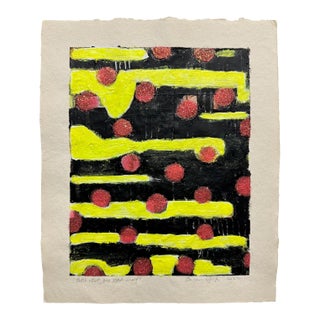 Black Night, Red Star Glory, Original Painting by Ben Junta For Sale