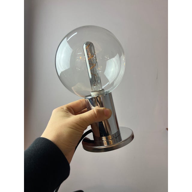 Large Globe Chrome Table Lamp by Motoko Ishii for Staff For Sale - Image 10 of 11