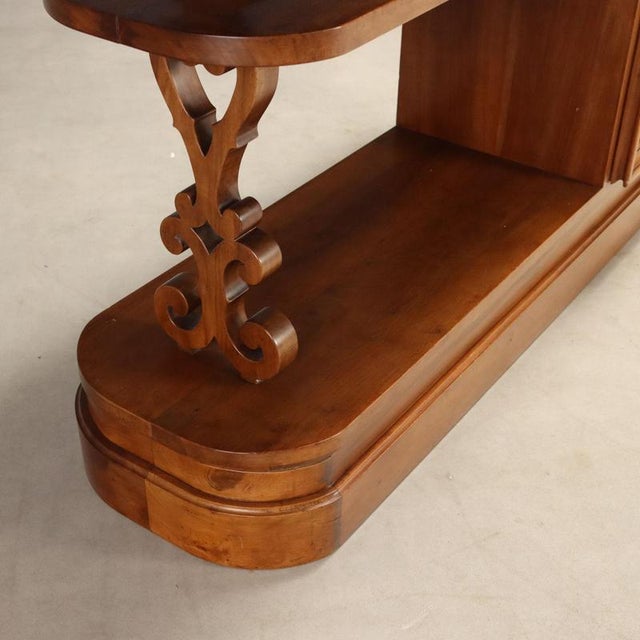 Wood Renaissance Style Walnut Balustrade Cabinet For Sale - Image 7 of 8