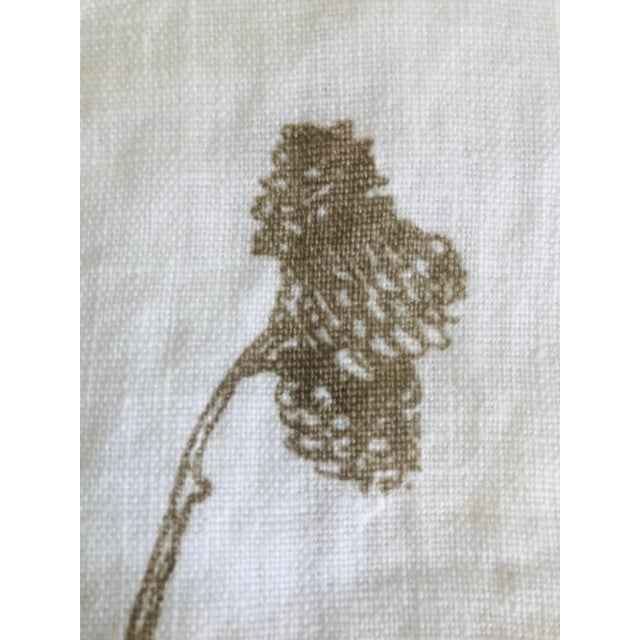 German Linen Table Runner - Grey Cones For Sale - Image 4 of 6