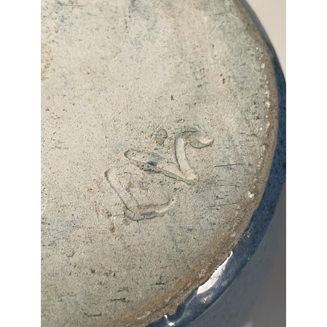 Tall Blue Vase in Ceramic For Sale - Image 5 of 9