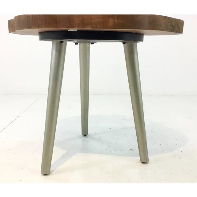 Contemporary Caracole Organic Modern Wood and Metal Side Table Prototype For Sale - Image 3 of 5
