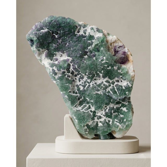 Contemporary Monumental Bi-Face Fluorite Sculpture by Stillmantle For Sale - Image 3 of 3