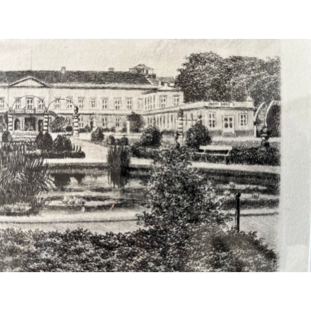 Wester-Fomm, Hannover Schloss Herrenhausen, 1909, Etching, Framed For Sale - Image 6 of 9