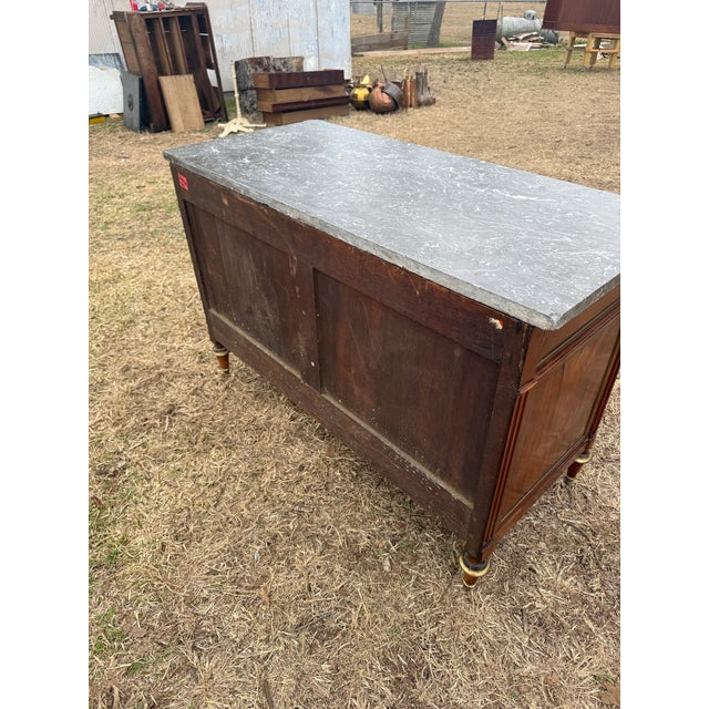 19th Century Louis XVI Marble Top Chest of Drawer / Commodes For Sale - Image 12 of 12