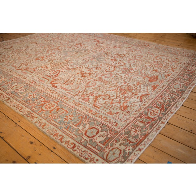 Textile Vintage Distressed Heriz Carpet - 7'11" X 9'6" For Sale - Image 7 of 12