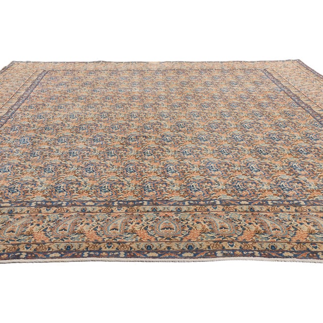 Traditional Signed Antique Persian Kashan Rug, 08'04 X 11'03 For Sale - Image 3 of 11