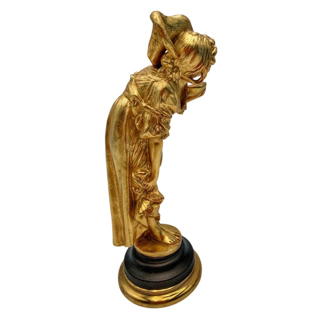 Gold Young Girl With Cat, Ernst Waegener (1854-1919), H. Noack, Berlin, C. 1908 For Sale - Image 8 of 13