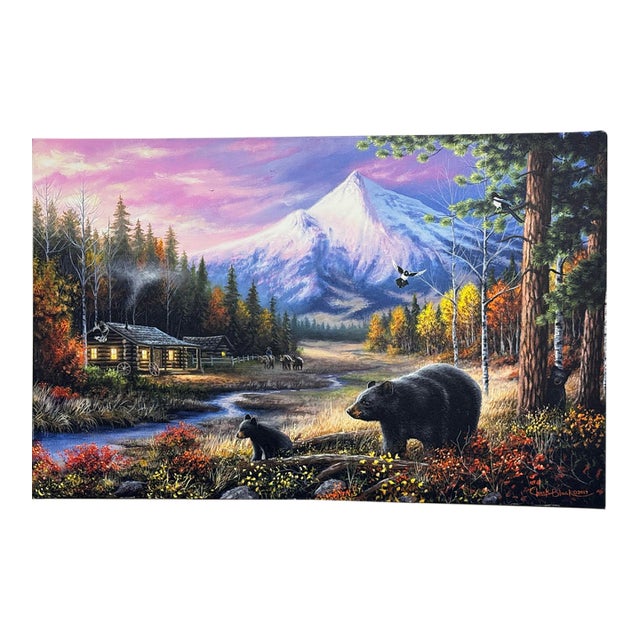 Chuck Black "Routine Visitors" Mountain Wildlife Artwork For Sale