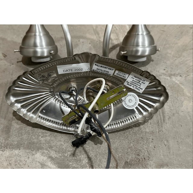 Vintage Pasquale Miranda Feiss Neoclassical Style Wired 2 Arm Wall Sconce For Sale - Image 4 of 10