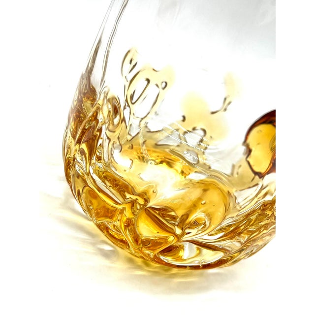 Vintage Mouth-Blown Amber Glass Beer Mug, Scandinavia, 1960s For Sale - Image 10 of 13