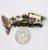 Silver Mid-Century Mexican Miniature Articulated Brass & Abalone Fish Bottle Opener/Pocket Charm For Sale - Image 8 of 8