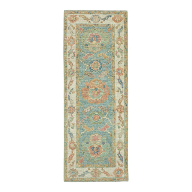 Turkish Oushak Runner Rug 2'3" x 5'11" #17231 For Sale