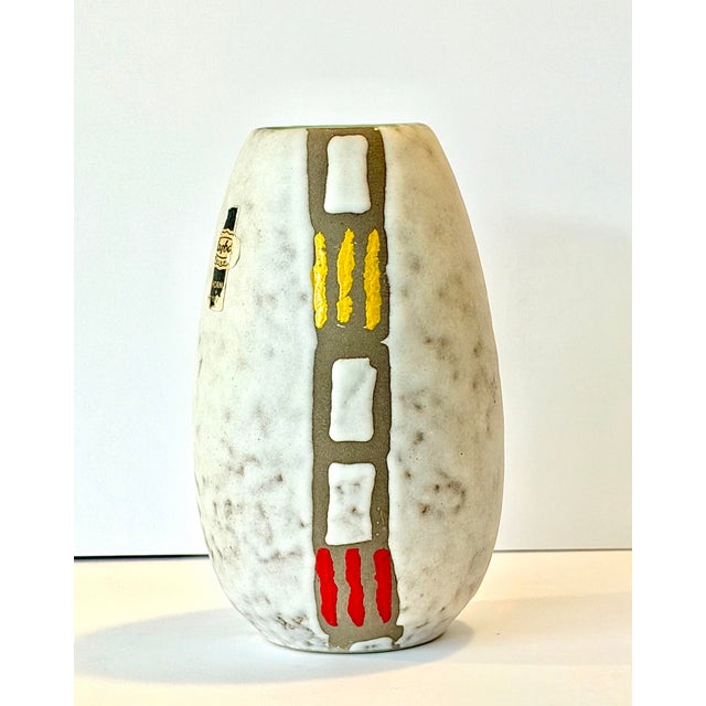 Mid-Century Modern Super Cool Mid 20th Century Modern West German Vase by Jasbo Keramics. For Sale - Image 3 of 8