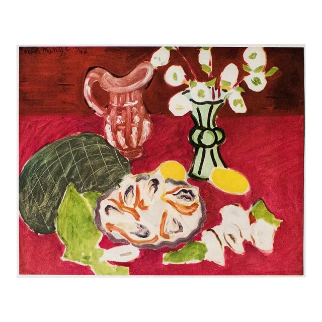 1946 After Matisse "Christmas Roses and Oysters", First Edition Period Parisian Lithograph For Sale