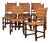 Vintage Wood Straw-Seated Chairs, 1940, Set of 8 For Sale