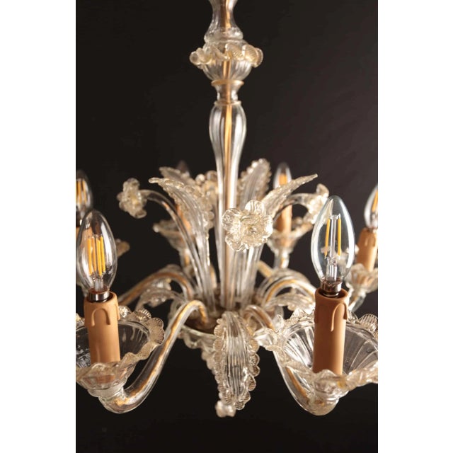 Small Venetian Murano Glass Chandelier For Sale - Image 3 of 8