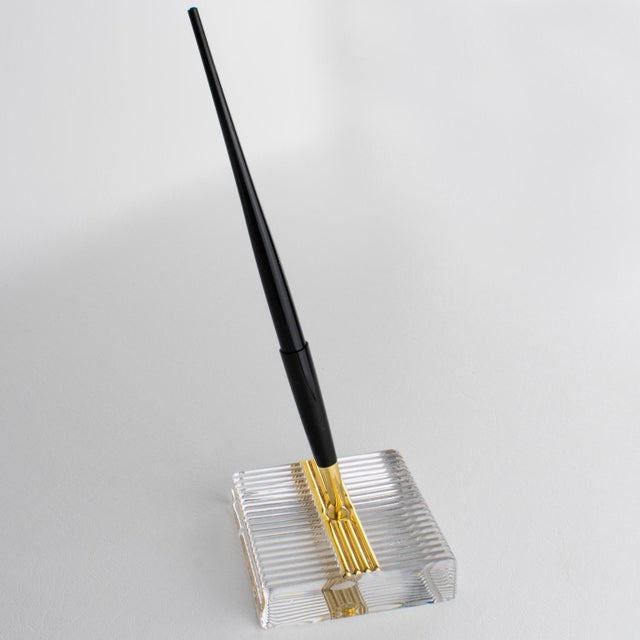 This stunning crystal desk accessory, pen holder, was designed for the Christian Dior Interior Collection. The piece was...