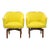 Jens Risom Yellow Swivel Lounge Chairs - a Pair For Sale