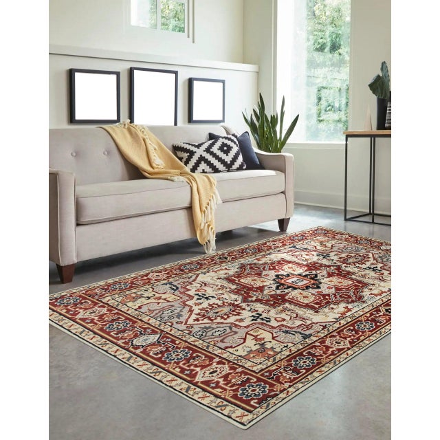 8x10 Sophisticated Radiant Ivory Floral Medallion Hand Knotted Wool Carpet Rug For Sale - Image 4 of 9