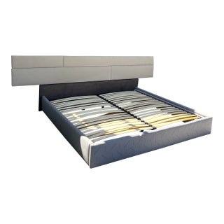 Contemporary Huppé Plank King Bed and Side Tables For Sale
