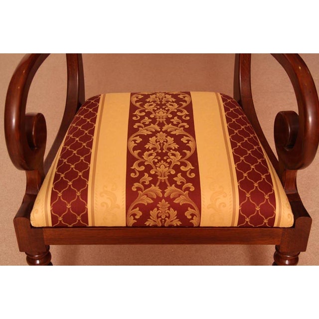 Brown Burr Walnut Marquetry Dining Table and Chairs, 1990s, Set of 19 For Sale - Image 8 of 18