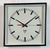 Metal Industrial Black Square Wall Clock from Pragotron, 1980s For Sale - Image 7 of 17