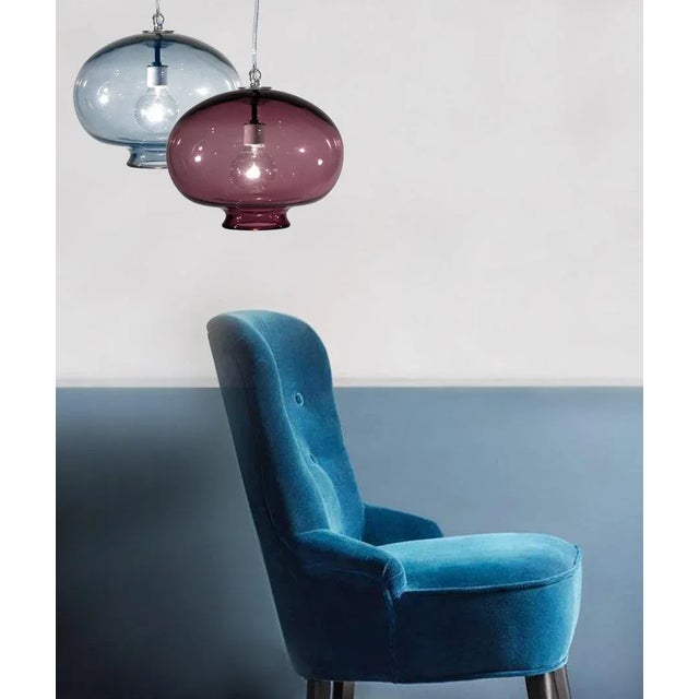 Tempo Lyra Pendant Light from the Versuvius Collection in Tea For Sale - Image 4 of 5