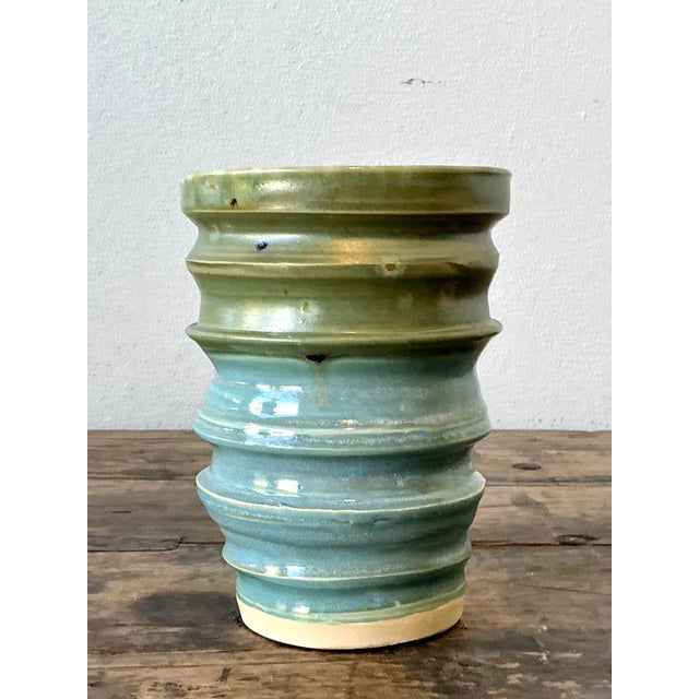 Vintage Original Studio Pottery Vase For Sale - Image 9 of 12