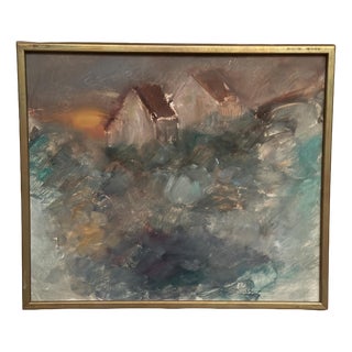 Kai Nielsen, Afton, 1960s, Oil Painting on Panel, Framed For Sale