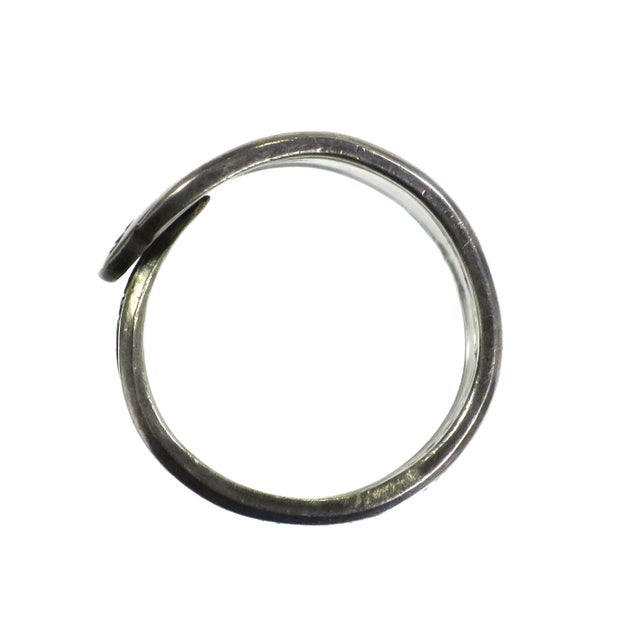 Metal Vintage Art Nouveau-Style Spoon Ring 1930s, Size 11 For Sale - Image 7 of 8