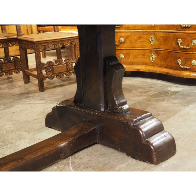 Wood A Robust 19th Century Heavy Oak Monastery Style Dining Table From France For Sale - Image 7 of 18