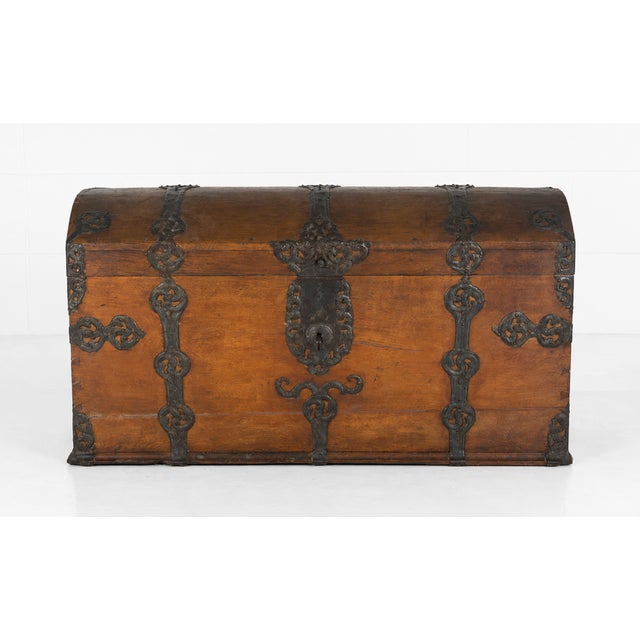 18th-Century Baroque Dome-Top Coffer With Original Key | Denmark For Sale - Image 10 of 10