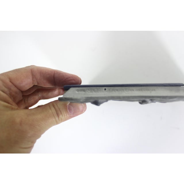 Silver Vintage Pewter Cat Picture Frame 5 X 7 Large Seagull Canada Easel Table Top Photograph Portrait Rectangular Photo Pf230 For Sale - Image 8 of 9