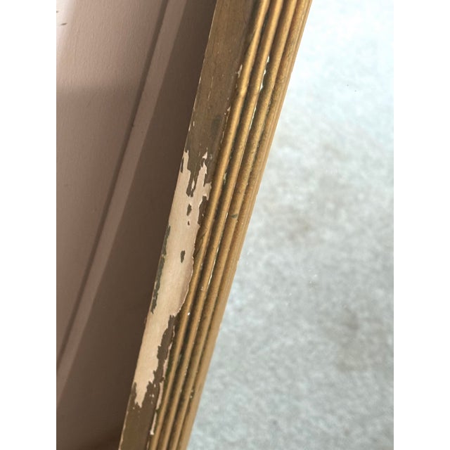 Art Deco Large Rectangular Gilt Plaster Frame Wall Mirror For Sale - Image 3 of 5