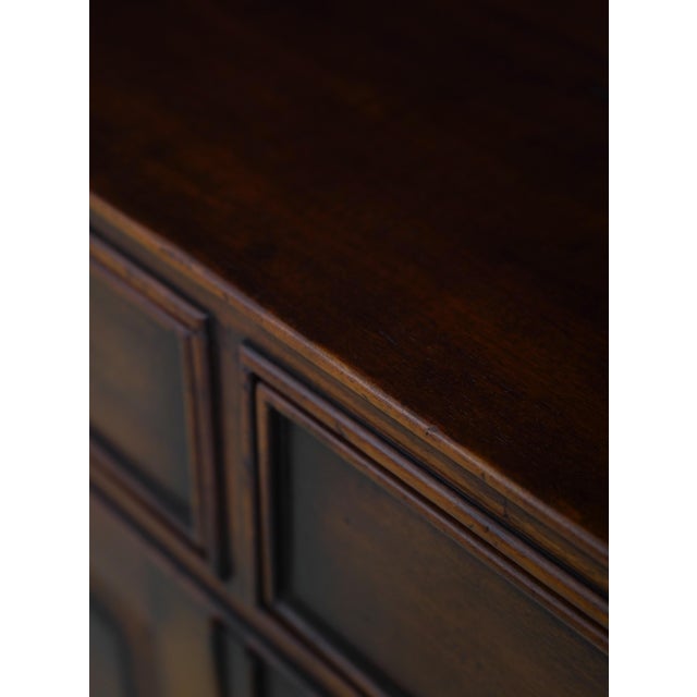 Mahogany Continental Style 2 Drawer 2 Door Tall Bookcase For Sale - Image 12 of 16