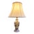 Vintage German Porcelain Floral Table Lamp With Applied Roses, Lavender & Blue For Sale