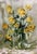 Still Life Yellow Flowers Watercolor Painting Viktor Mikhailichenko For Sale