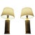 Bitossi Sculptural Cream and Gold Ceramic Table Lamps by Bitossi for Bergboms, Italy, 1960s, Set of 2 For Sale - Image 4 of 11
