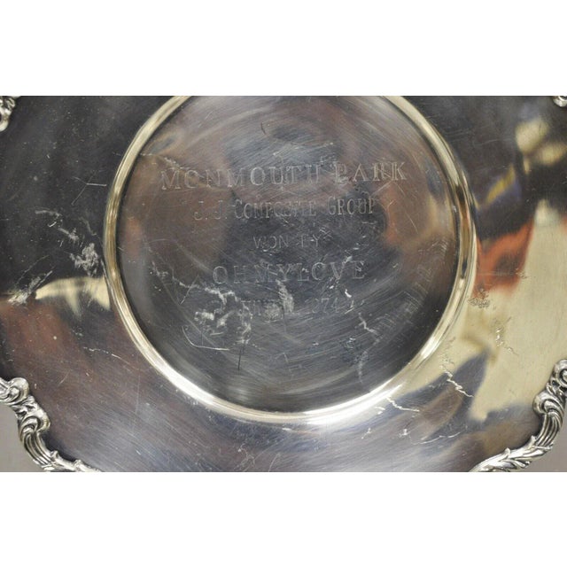 Metal Vintage Wallace 1125 Silver Plated Monmouth Park Award Plates - a Pair For Sale - Image 7 of 12