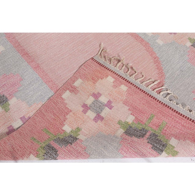 Doris Leslie Blau Vintage Swedish Flat Woven by Ingegerd Silow For Sale - Image 9 of 9